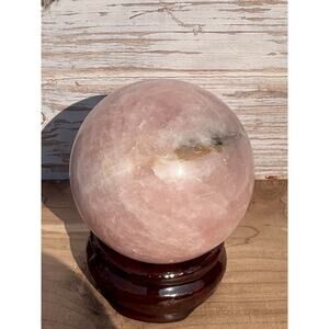 65 mm ROSE QUARTZ SPHERE - Pink Crystal Ball Mineral Reiki Love Chakra 378grams